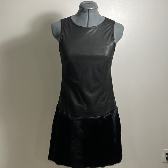 Theory Goat Leather Shift Dress - Picture 1 of 4